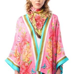 NWT Aratta Legend of the Crane Short kimono Pink Top